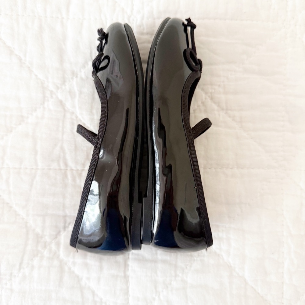 Kids Polo Ralph Lauren Nellie Leather Ballet Flat Black Patent 9 Toddler Girl - Picture 5 of 8